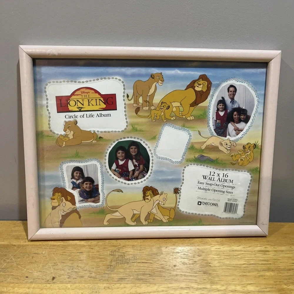 Vintage Disney The Lion King Circle Of‎ Life Wall Picture Frame Collage Decorel